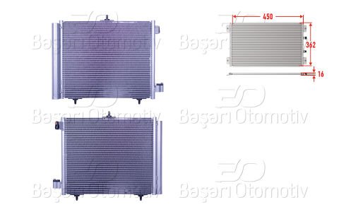 Klıma Radyatoru 450X362x16 Cıtroen C2. C3. C4 Cactus 6455.AL