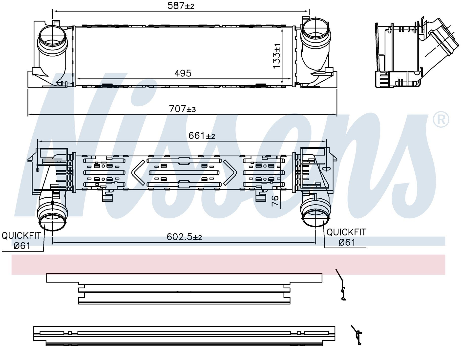 Turbo Radyatoru (Intercooler) 495X127x76 Bmw F20 1.1 7600530