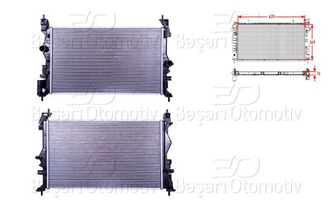Su Radyatoru Brazıng Mt 620X369x16 Opel Corsa E 1.0  1300378