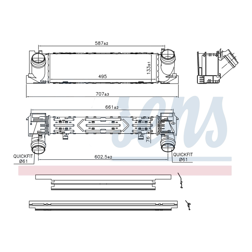 Turbo Radyatörü Intercooler BMW F20 - F23 - F30 - F33 - F83 2011- 17517600530