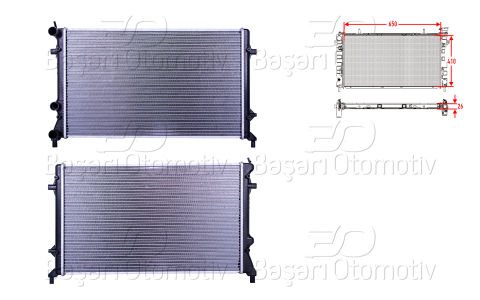 Su Radyatoru Brazıng Mt 650X410x26 Mm Vw Jetta4 1 5C0121251E