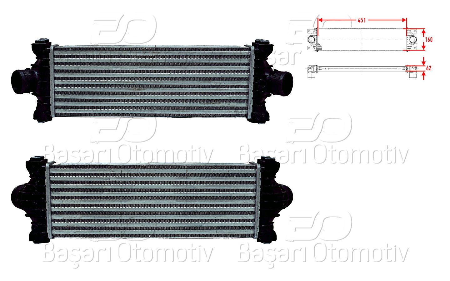 Turbo Radyatoru (Intercooler) 451X160x62 Ford To CC119L440BE