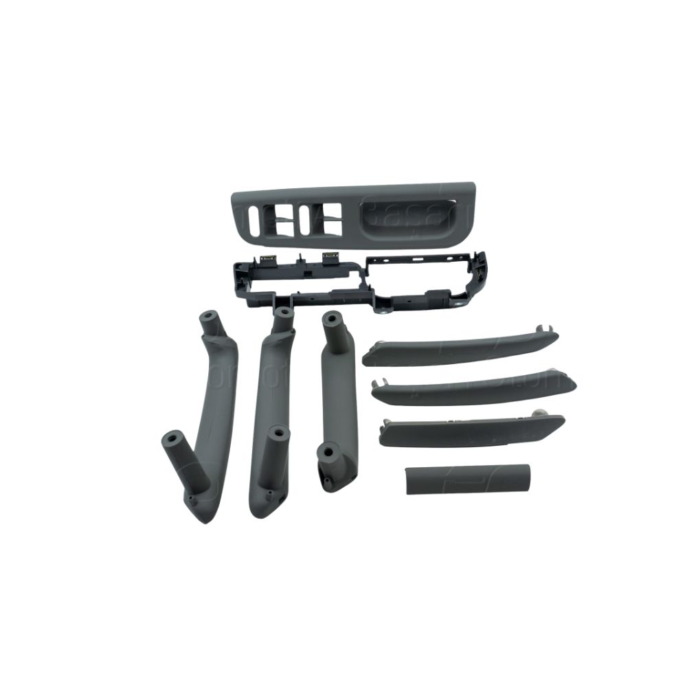 Kapı Kol Tutamak Seti (Cam Düğme Çerçeveli) Gri VW Passat B5 B5.5 1996-2005 3B08671757DE