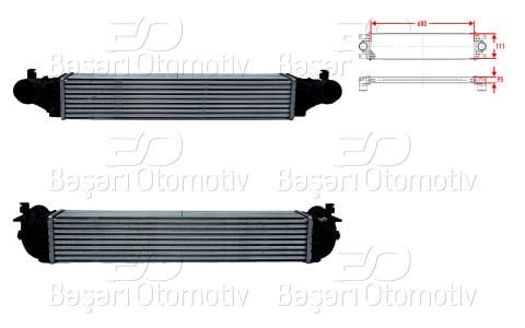 Turbo Radyatoru (Intercooler) 600X111x95 Opel Astra 13356681