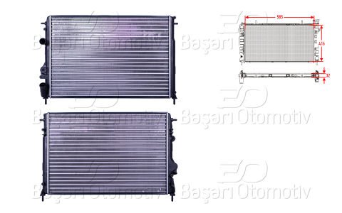 Su Radyatoru Mekanık Mt-At 585X416x32 Renault Meg 7700425842