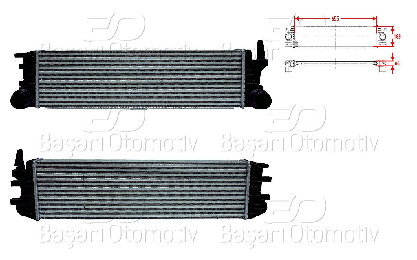 Turbo Radyatoru (Intercooler) 655X188x64 Mb Vıto (W447) 114 Cdı [4475011301]