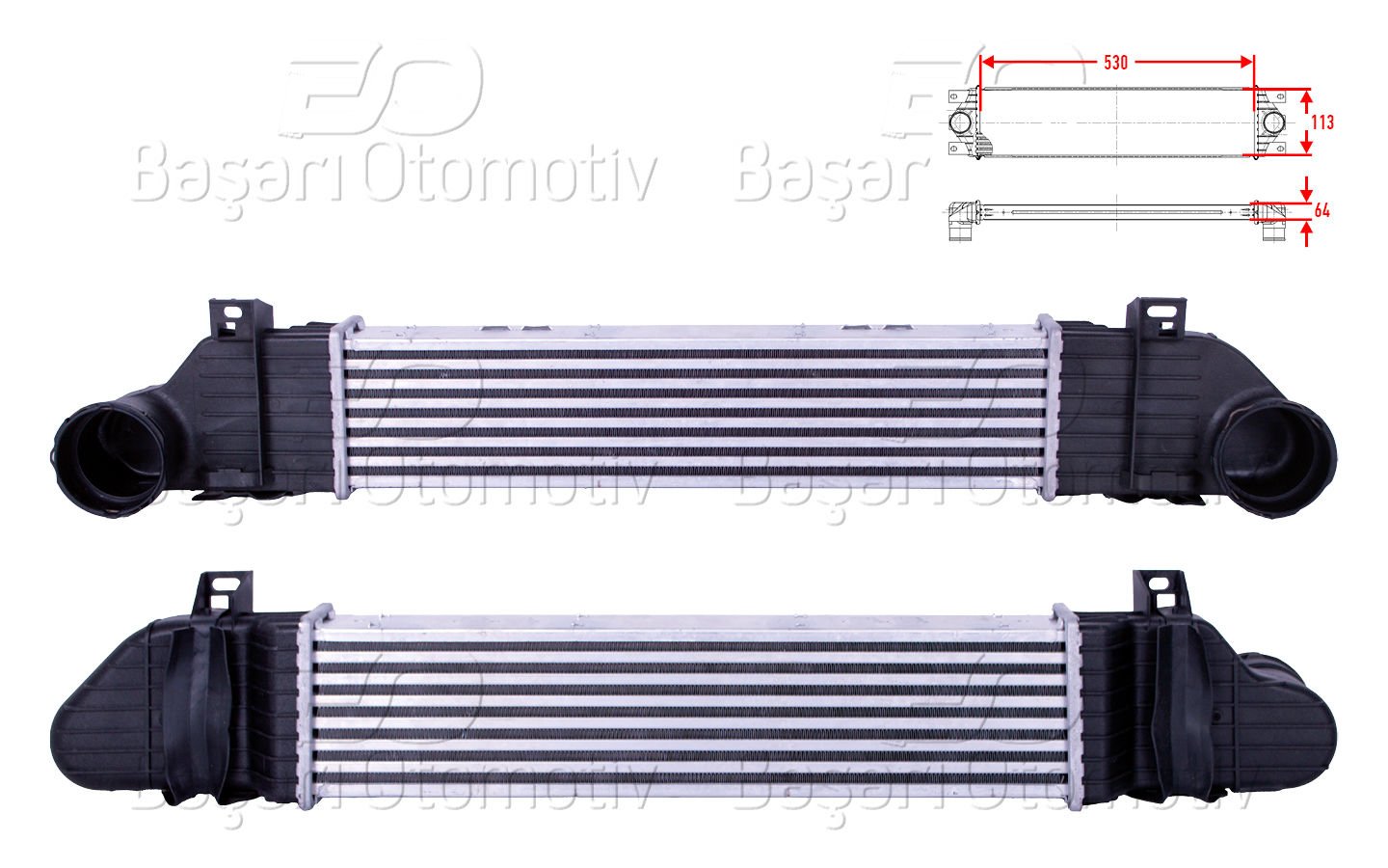 Turbo Radyatoru (Intercooler) 530X113x64 Mercedes 2205000000