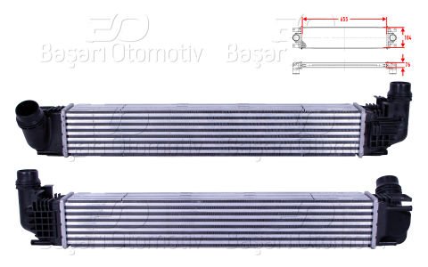 Turbo Radyatoru (Intercooler) 655X104x76 Dacıa Du 8200880552