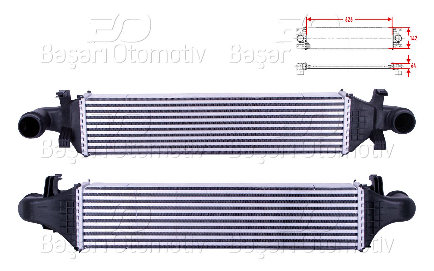 Turbo Radyatoru (Intercooler) 626X142x64 Mercedes 2465000100