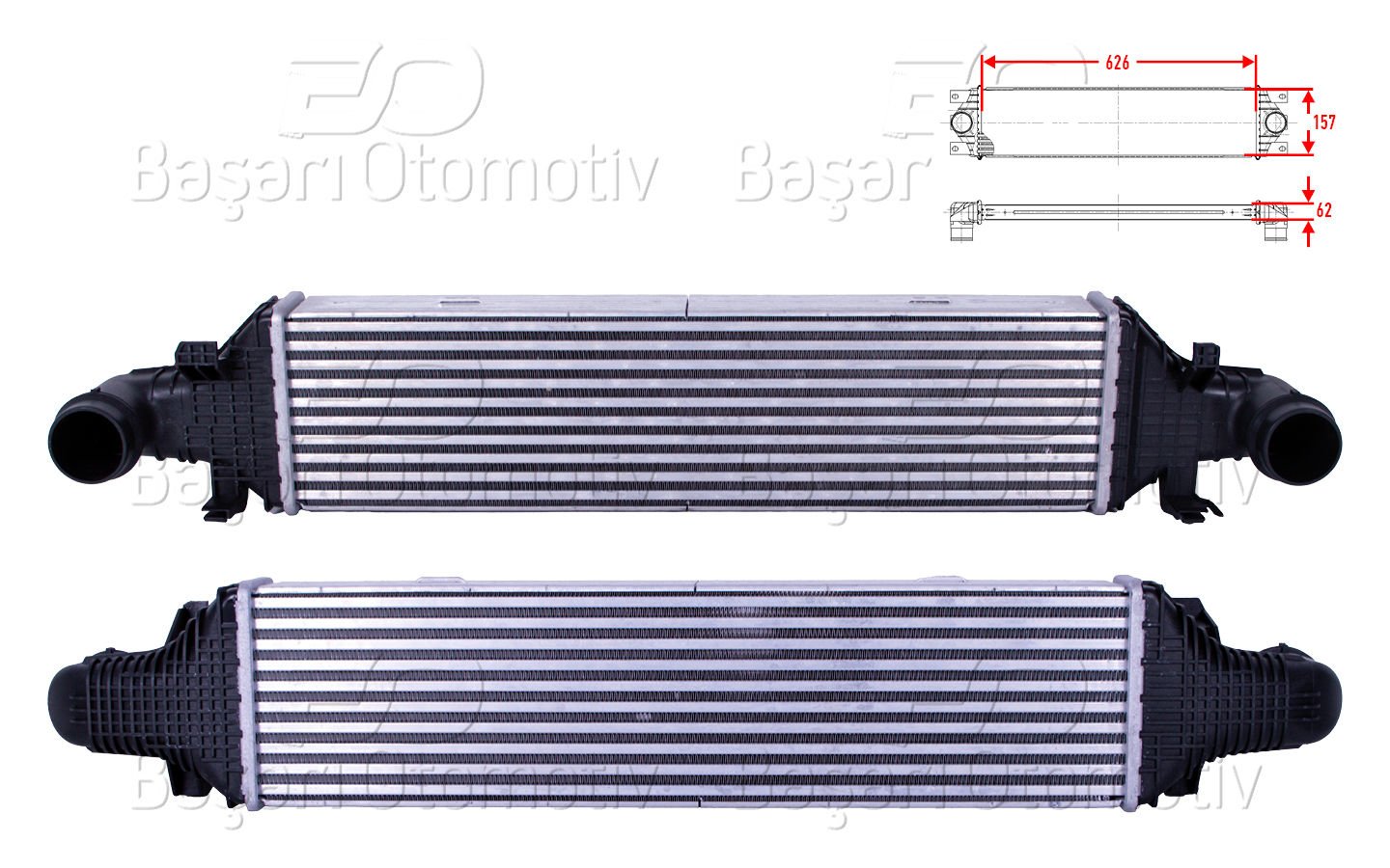 Turbo Radyatoru (Intercooler) 626X157x62 Mb C Serısı (W204) C180 [2045000200]