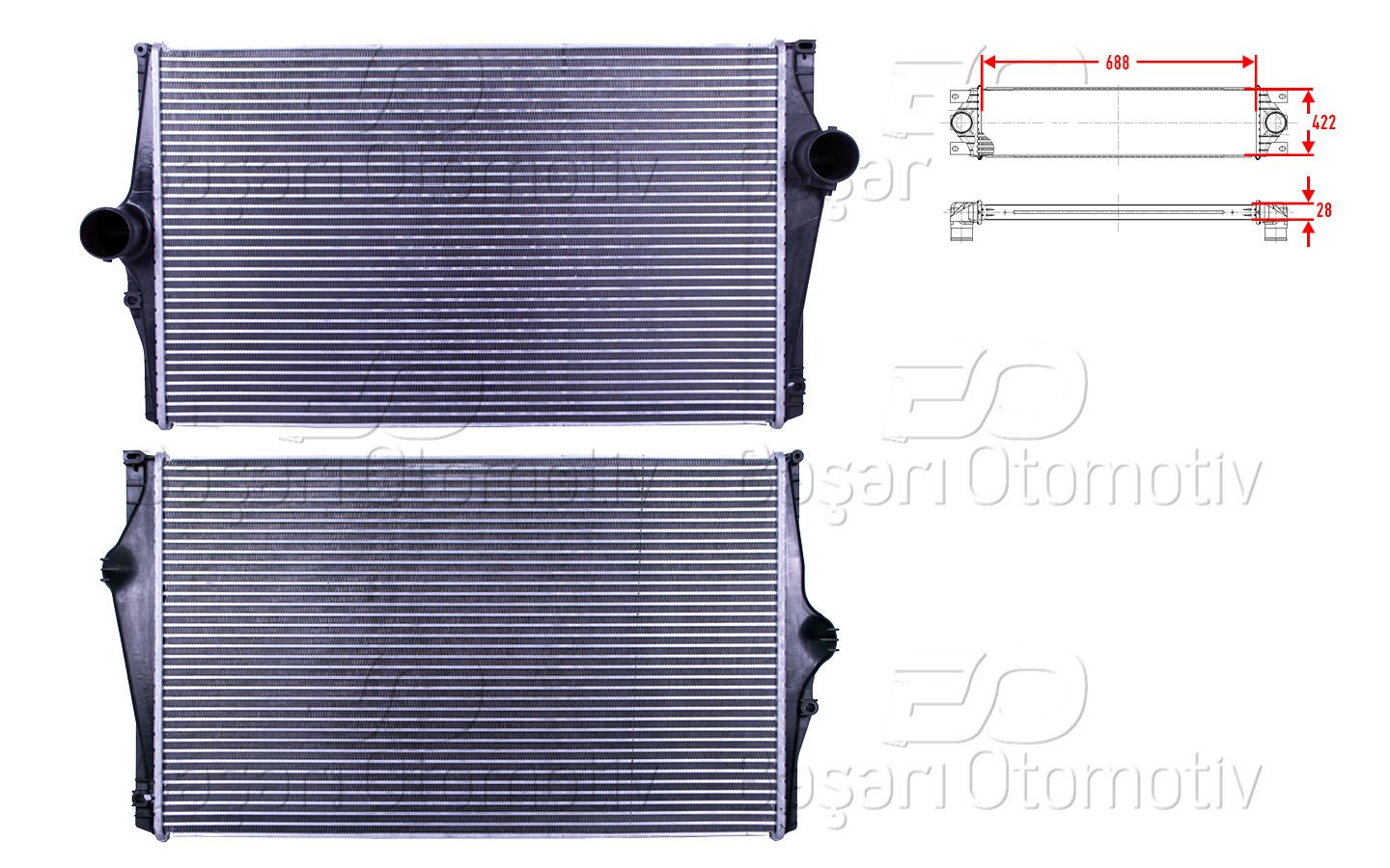 Turbo Radyatoru (Intercooler) 688X422x28 Volvo Xc90 31274553