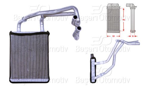 Kalorıfer Radyatoru Brazıng Mt-At 195X167 Mm Kıa Cerat 97138