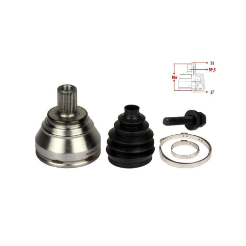 Fag Aks Kafası Dış VW Golf5 - Golf6 - Jetta - Passat - A3 - Leon - Caddy 1.9 TDI - 2.0 TDI 2004-2013 1K0498099B