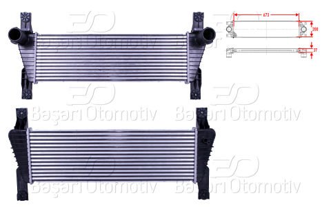 Turbo Radyatoru (Intercooler) 673X200x37 Ford Ranger (T U209
