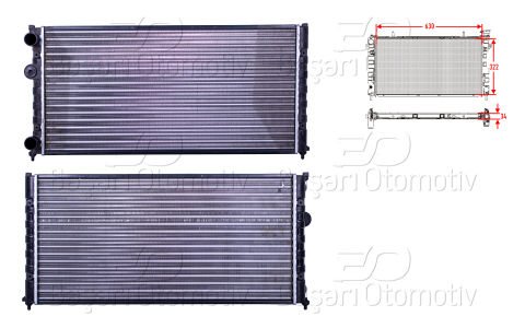 Su Radyatoru Mekanık Mt-At 630X322x34 Mm Vw Polo 6K0121253AC