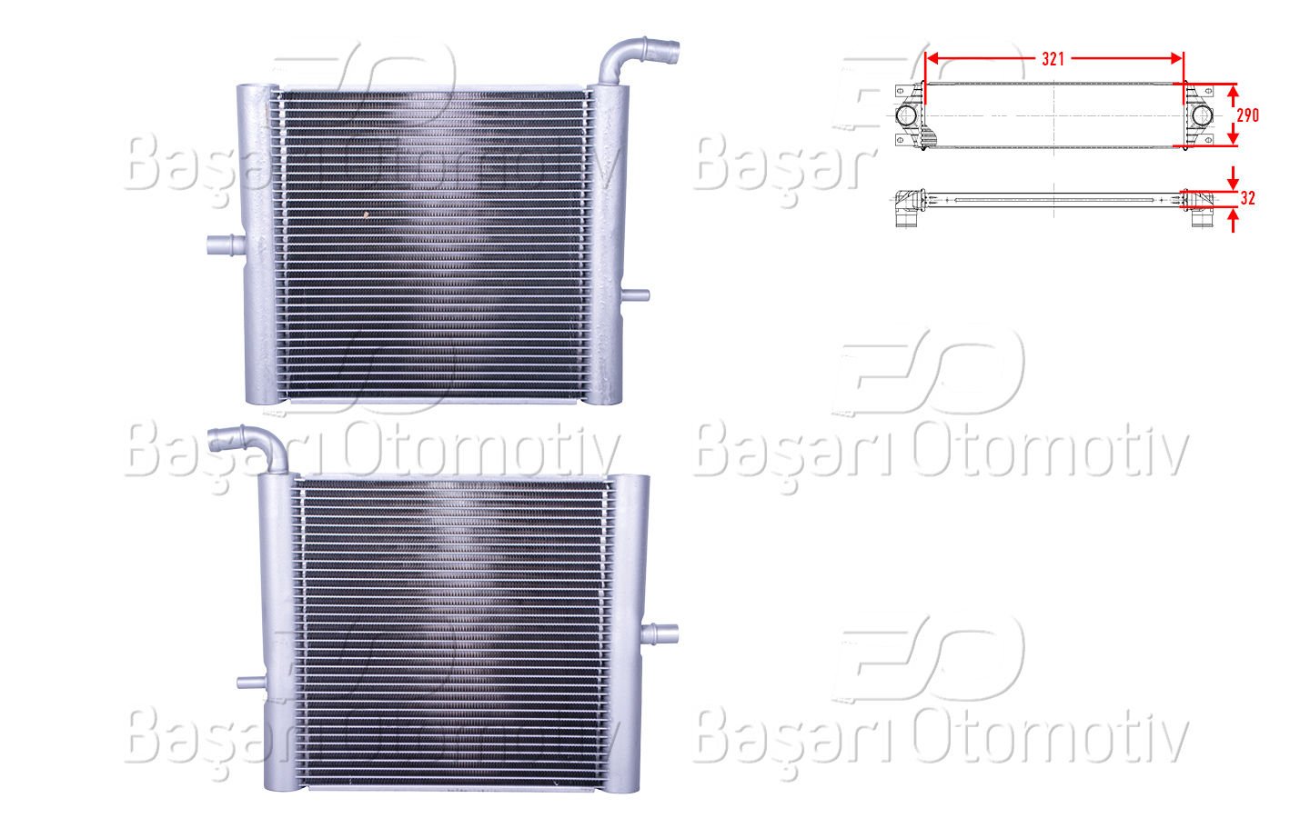 Turbo Radyatoru (Intercooler) 321X290x32 Land Rover LR062670