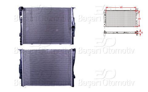 Su Radyatoru Brazıng Mt-At 600X458x32 Tahlıyesız Bmw 7542199