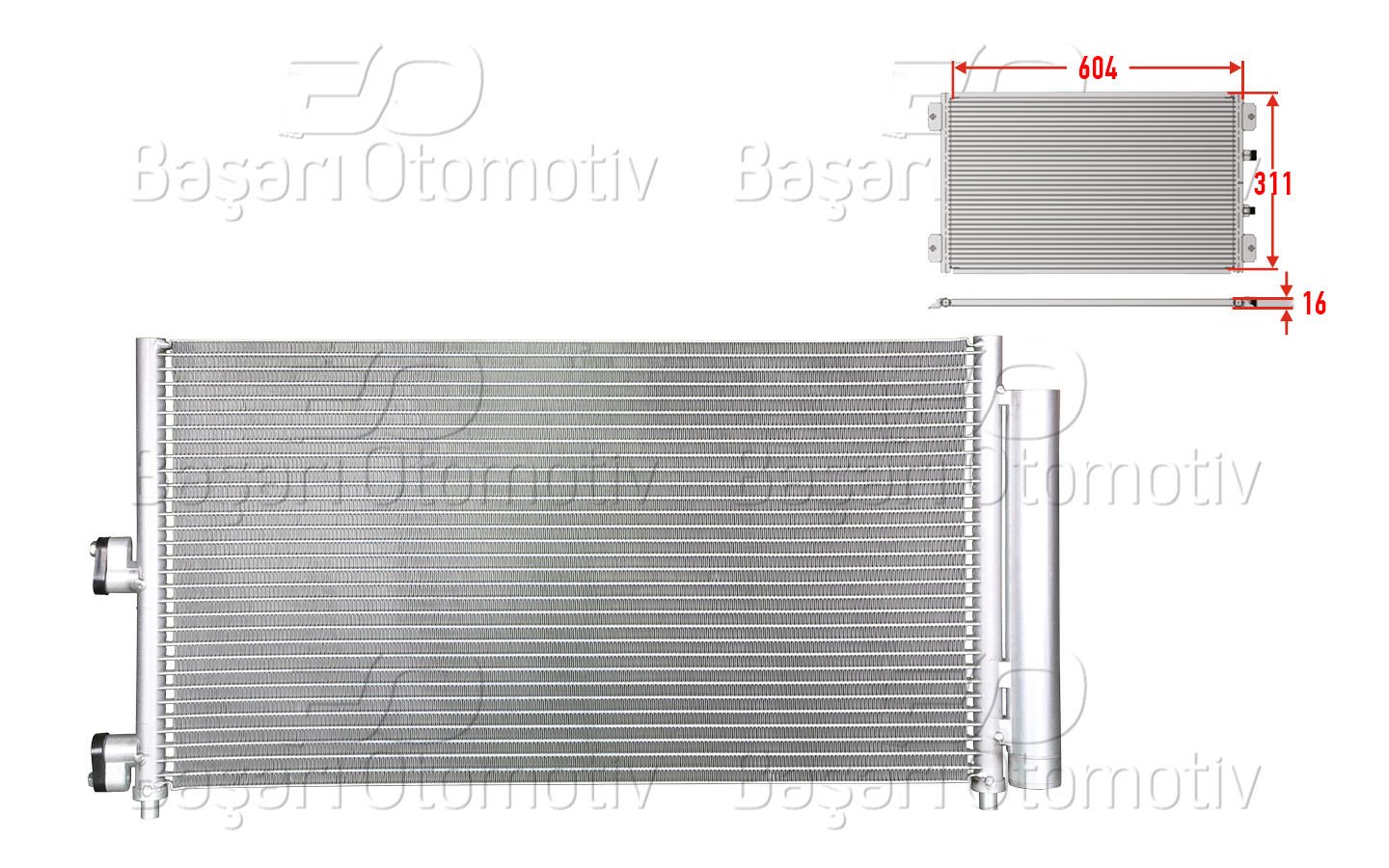 Klıma Radyatoru 604X311x16 Fıat Doblo. Punto. Idea  46820833