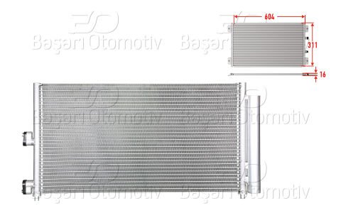 Klıma Radyatoru 604X311x16 Fıat Doblo. Punto. Idea  46820833