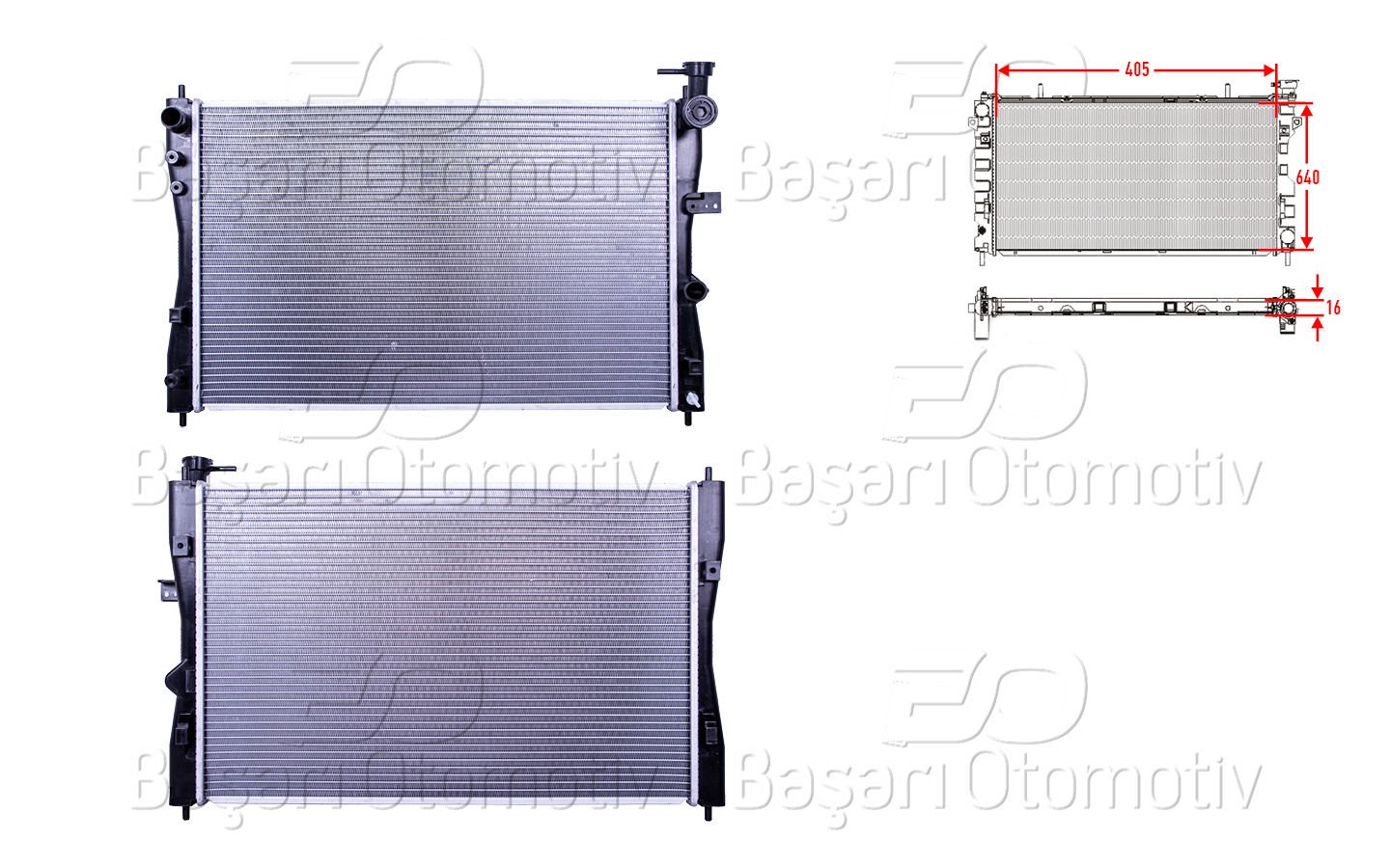 Su Radyatoru Brazıng Mt 405X640x16 Mıtsubıshı Colt1 MN130393