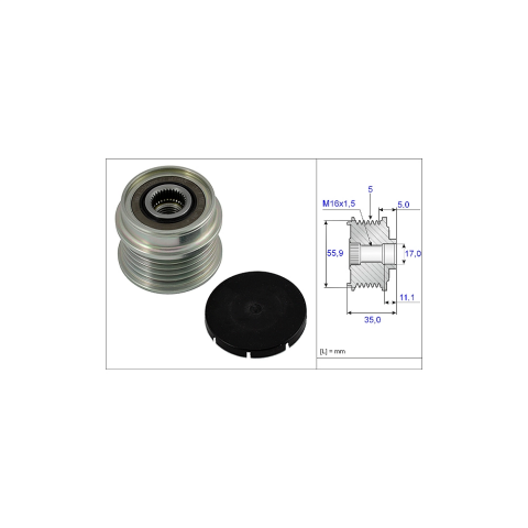 Ina Alternatör Kasnağı VW Passat - A4 - A6 AFN-ALZ-ALT-AVF-AWT 1.6-1.8 T-1.9 TDI 1997-2004 038903119M
