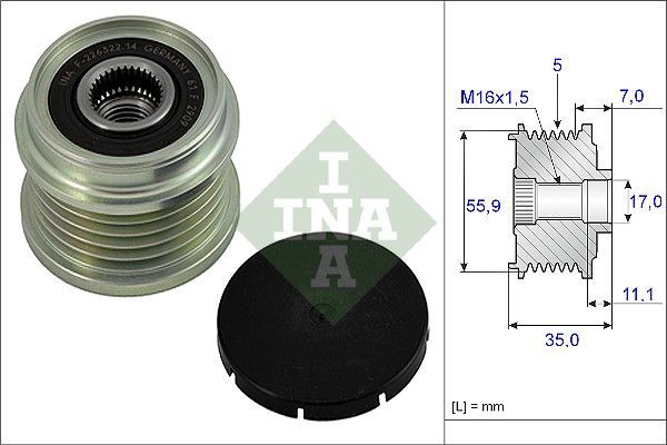 Passat A4 A6 Alternatör Kasnagı 97-04 [Ina] [038903119P]