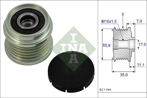 Passat A4 A6 Alternatör Kasnagı 97-04 [Ina] [038903119P]