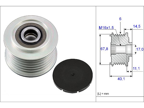Alternatör Kasnagı T4 Lt 91- Ina 074903119E