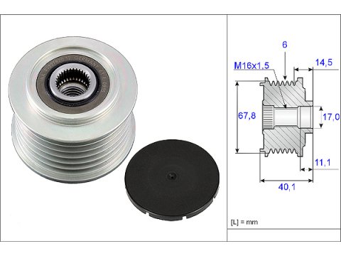 Alternatör Kasnagı T4 Lt 91- Ina 074903119E