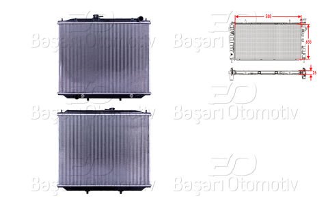 Su Radyatoru Brazıng At 500X655x26 Mm Nıssan Terrano 2 21450