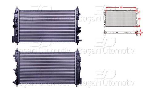 Su Radyatoru Mekanık Mt 680X388x26 Opel Astra J 1.6  1300346