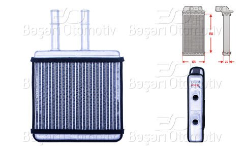 Kalorıfer Radyatoru Brazıng 150X188 Mm Chevrolet A P96539642