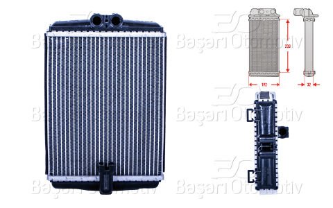Kalorıfer Radyatoru Brazıng 233X193 Mm Mercedes-B 2028300461
