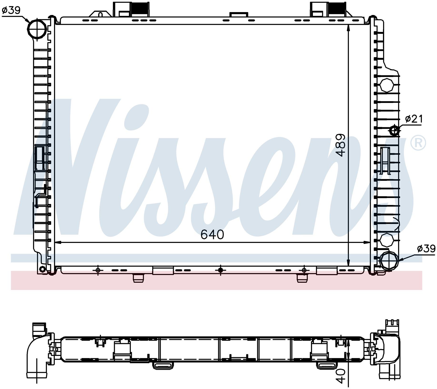 Su Radyatoru Brazıng Mt 640X48x32 Mm Mercedes-Ben 2105005803