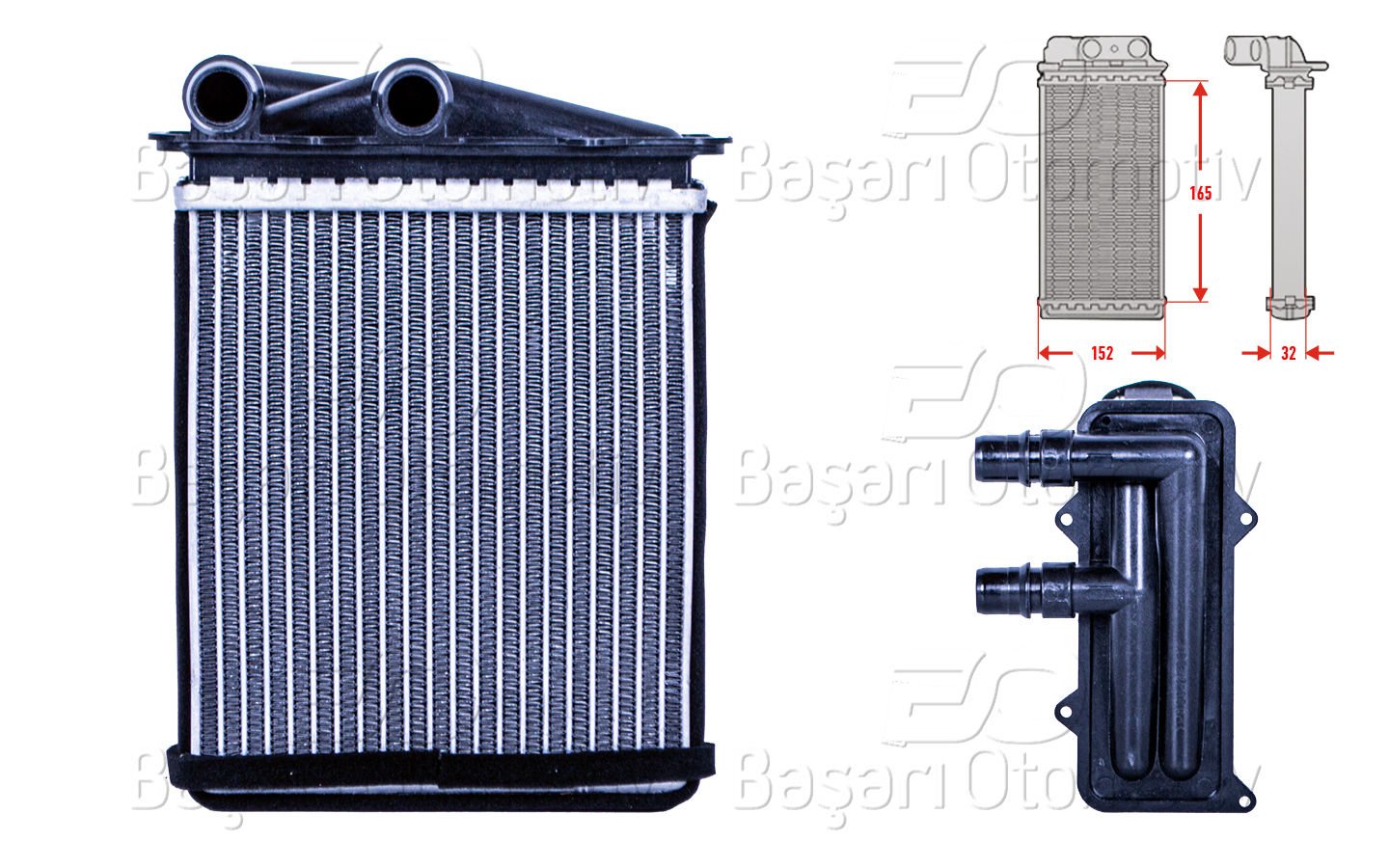Kalorıfer Radyatoru Brazıng 180X157 Mm Opel Vıvar 7701065763