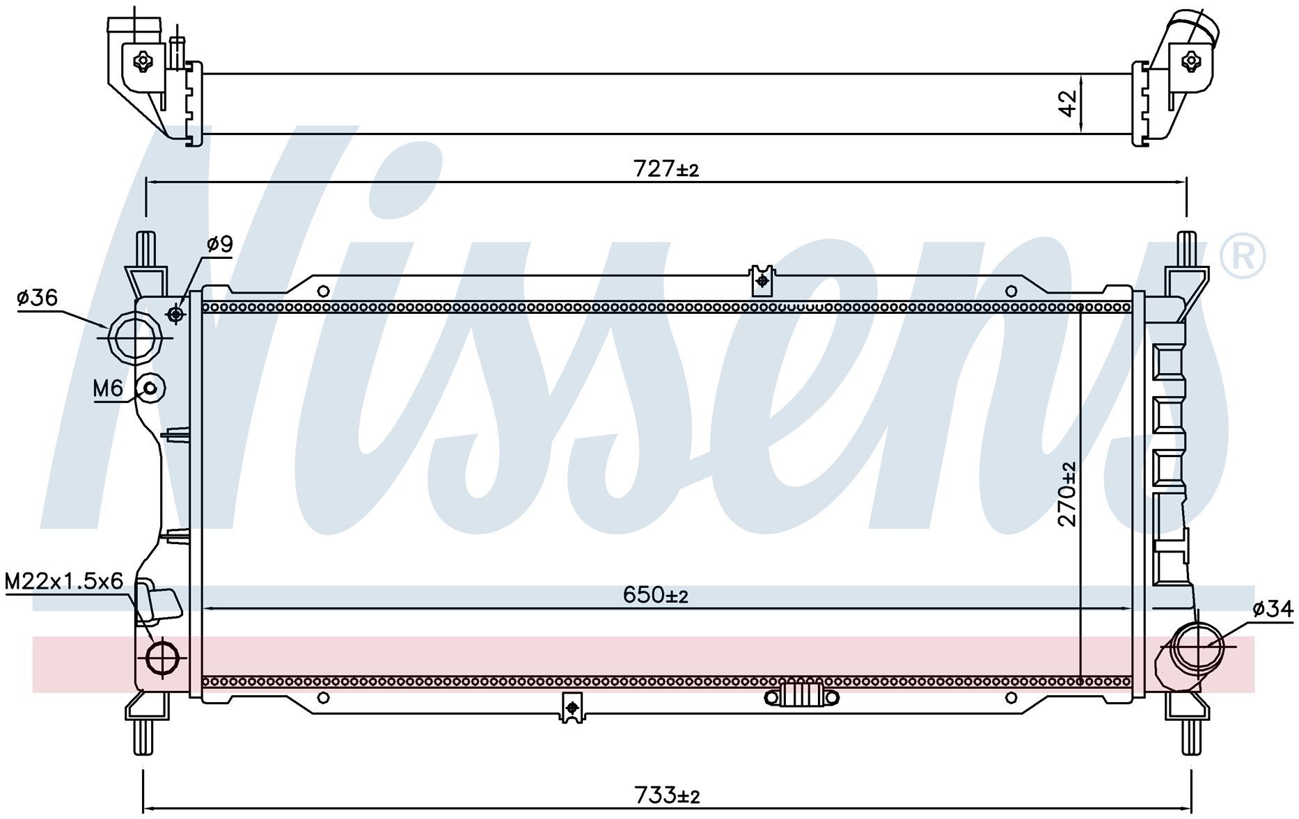 Su Radyatoru Brazıng Mt 268X650x32 Mm Opel Corsa B 1 1300151