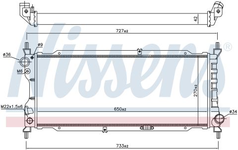 Su Radyatoru Brazıng Mt 268X650x32 Mm Opel Corsa B 1 1300151
