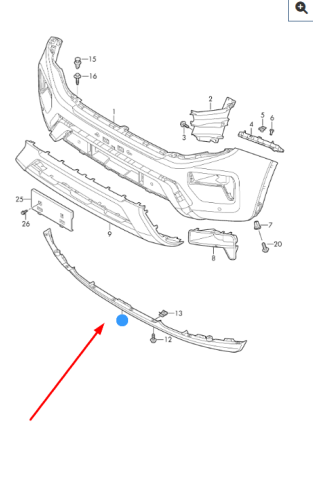 Tampon Spoylerı On Vw Amarok 23 > 2HJ807110E