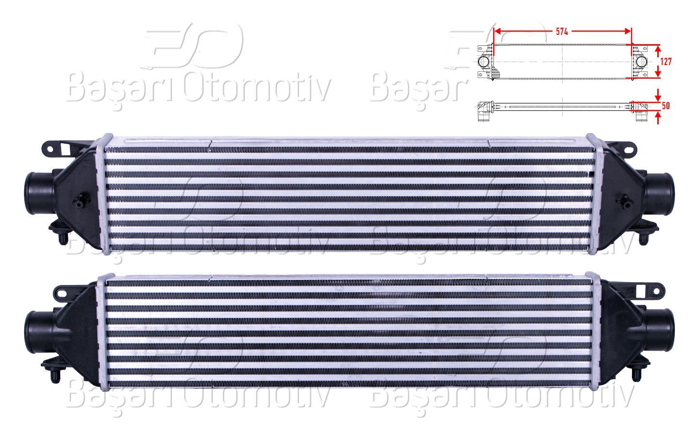 Turbo Radyatoru (Intercooler) 574X127x50 Opel Combo 51783791