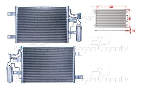 Klıma Radyatoru 540X361x18 Opel Merıva 1.3 Cdtı 1.6  1850094