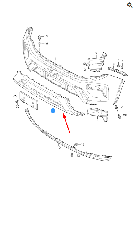Tampon Kaplaması On Orta Astarlı Vw Amarok 23 > 2HJ807091E