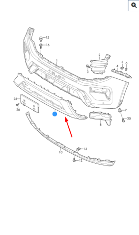 Tampon Kaplaması On Orta Astarlı Vw Amarok 23 > 2HJ807091E
