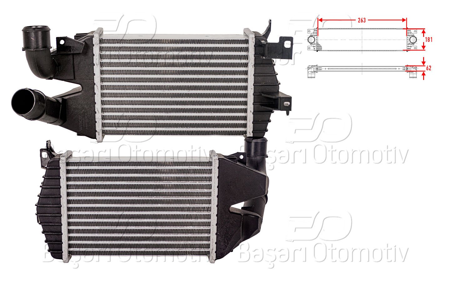 Turbo Radyatoru (Intercooler) 263X176x62 Opel Astra  6302076