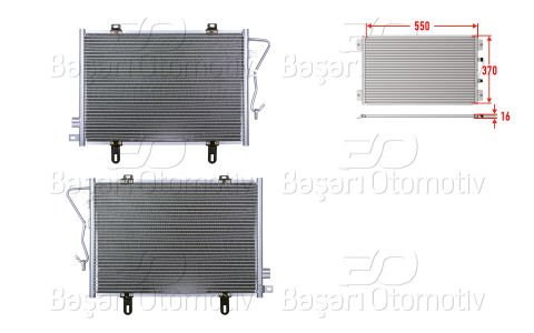 Klıma Radyatoru 550X370x16 Renault Clıo B 98> 7700414103