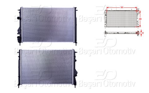 Su Radyatoru Brazıng Mt-At 585X388x22 Dacıa Logan 8200189288