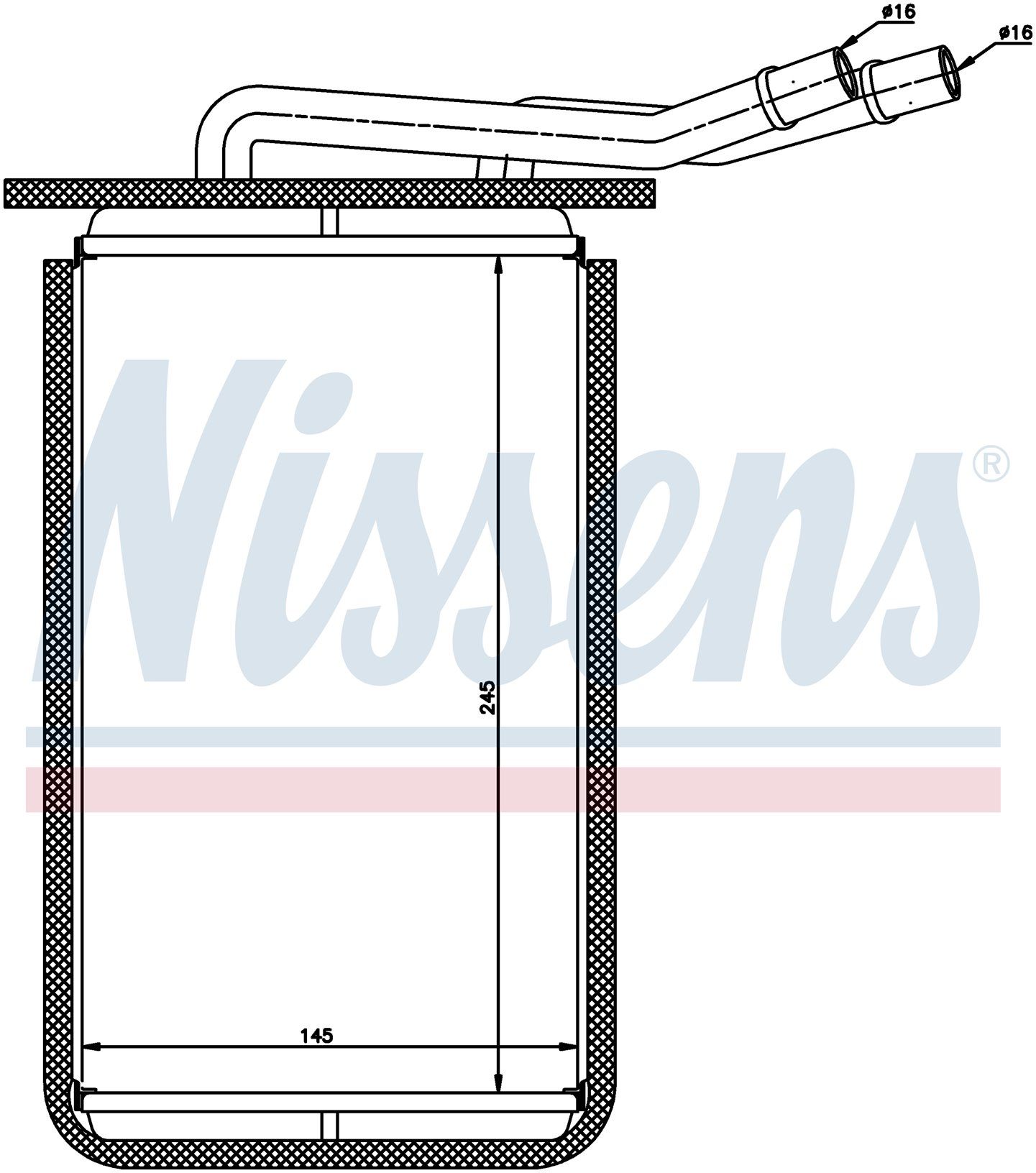 Kalorıfer Radyatoru Brazıng 245X145 Mm Ford Transıt Box 2.0 Dı [YC1H18B539AA]