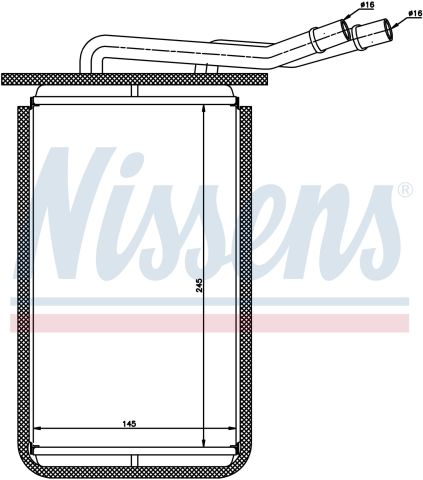 Kalorıfer Radyatoru Brazıng 245X145 Mm Ford Transıt Box 2.0 Dı [YC1H18B539AA]