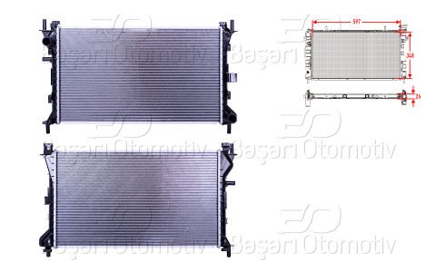 Su Radyatoru Brazıng Mt 597X348x26 Mm Ford Focus  98AB8005DE