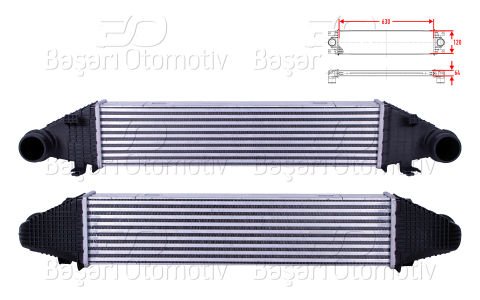 Turbo Radyatoru (Intercooler) 630X120x64 Mercedes 2045000300