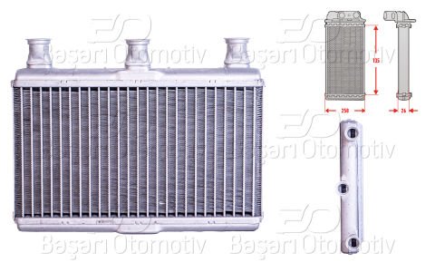 Kalorıfer Radyatoru Brazıng 140X260 Mm Bmw 5 520 D 5 6933922